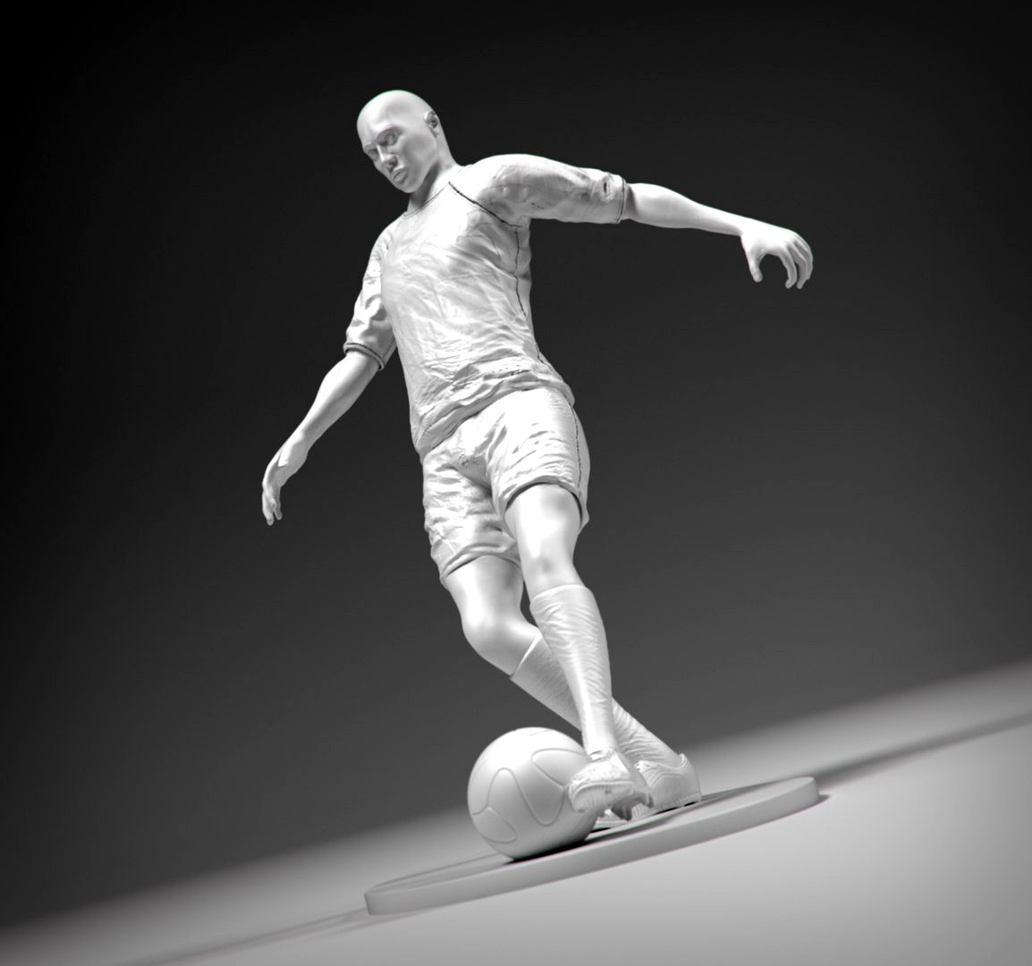 Footballer Foot Strike Stl