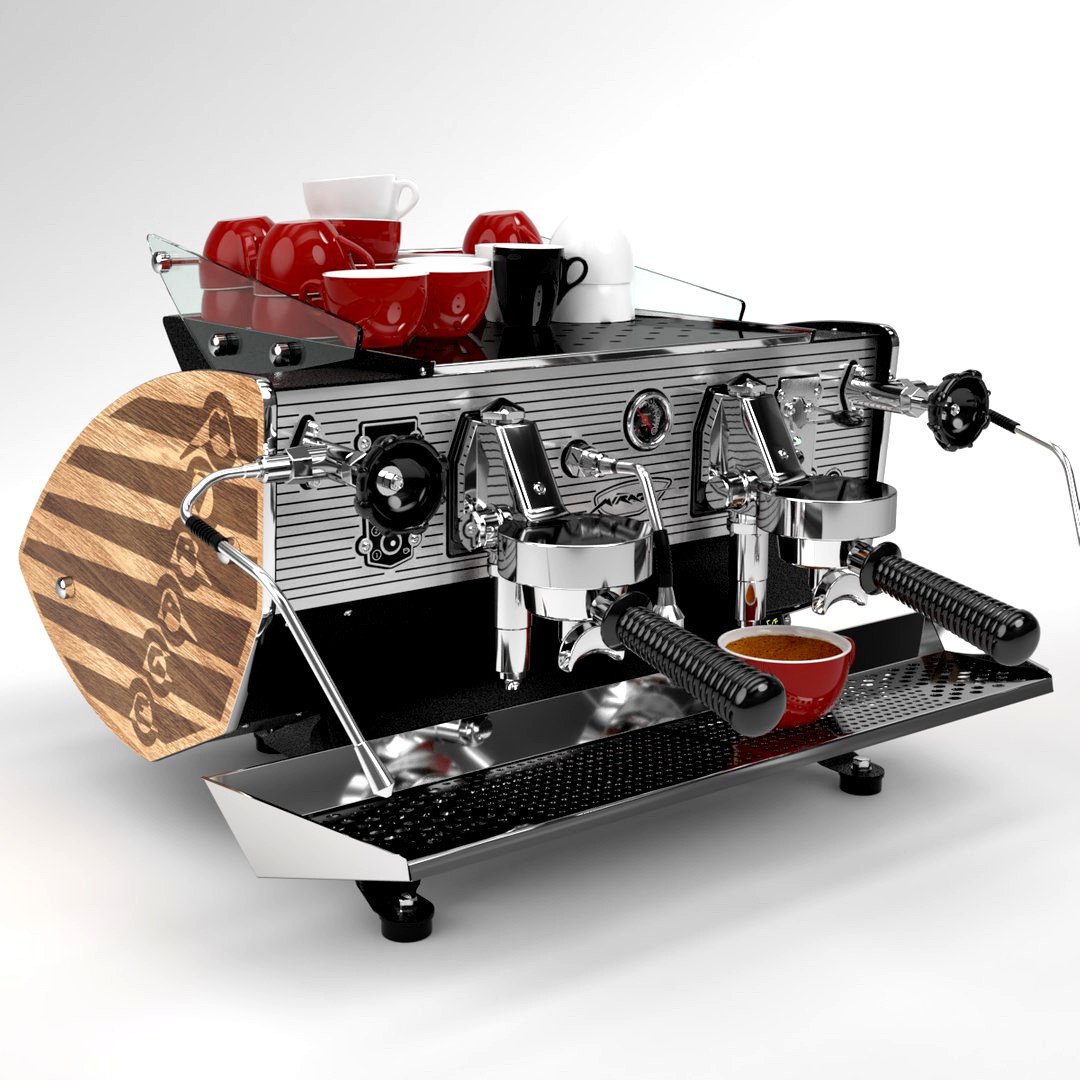 Kees van der Westen Coffee Machine Mirage Wood Side 2 group