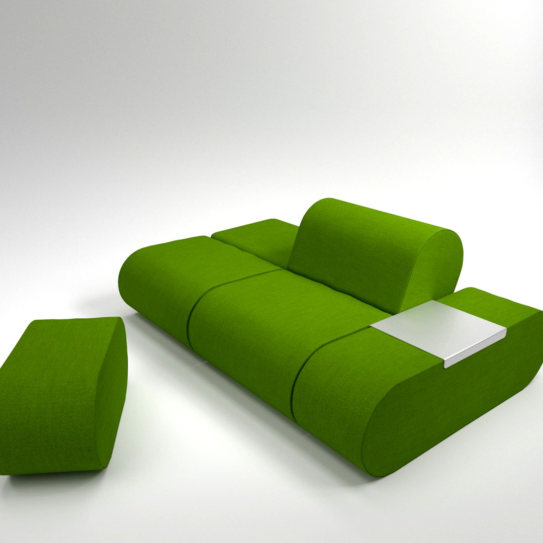 Soft Line Heart sofa green