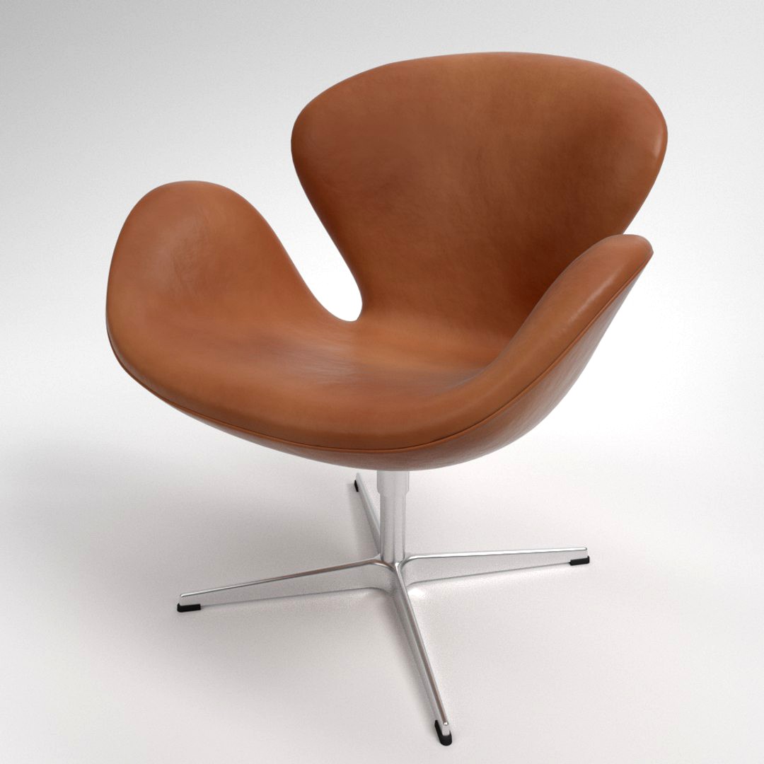 Fritz Hansen Swan leather walnut