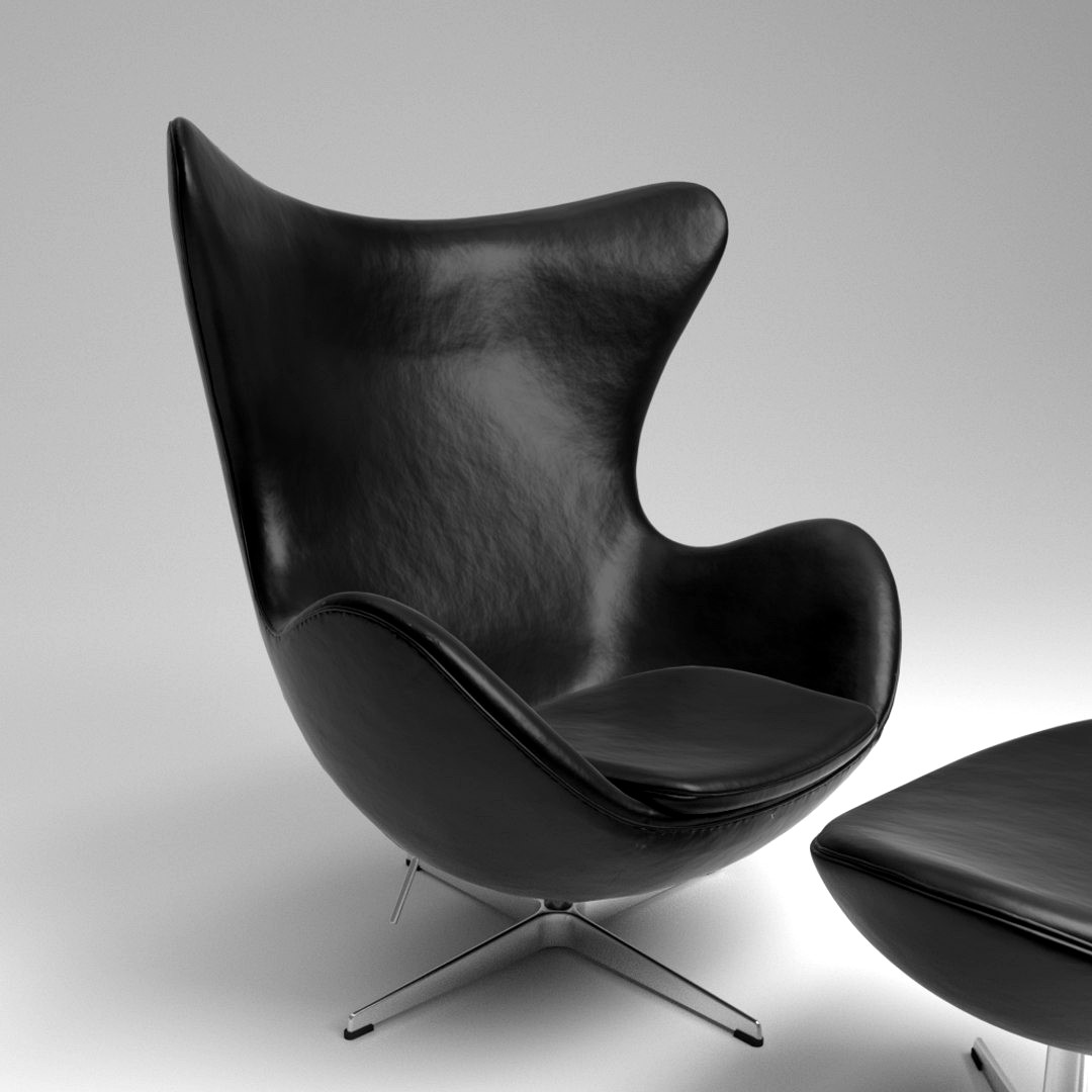 Fritz Hansen EGG leather black