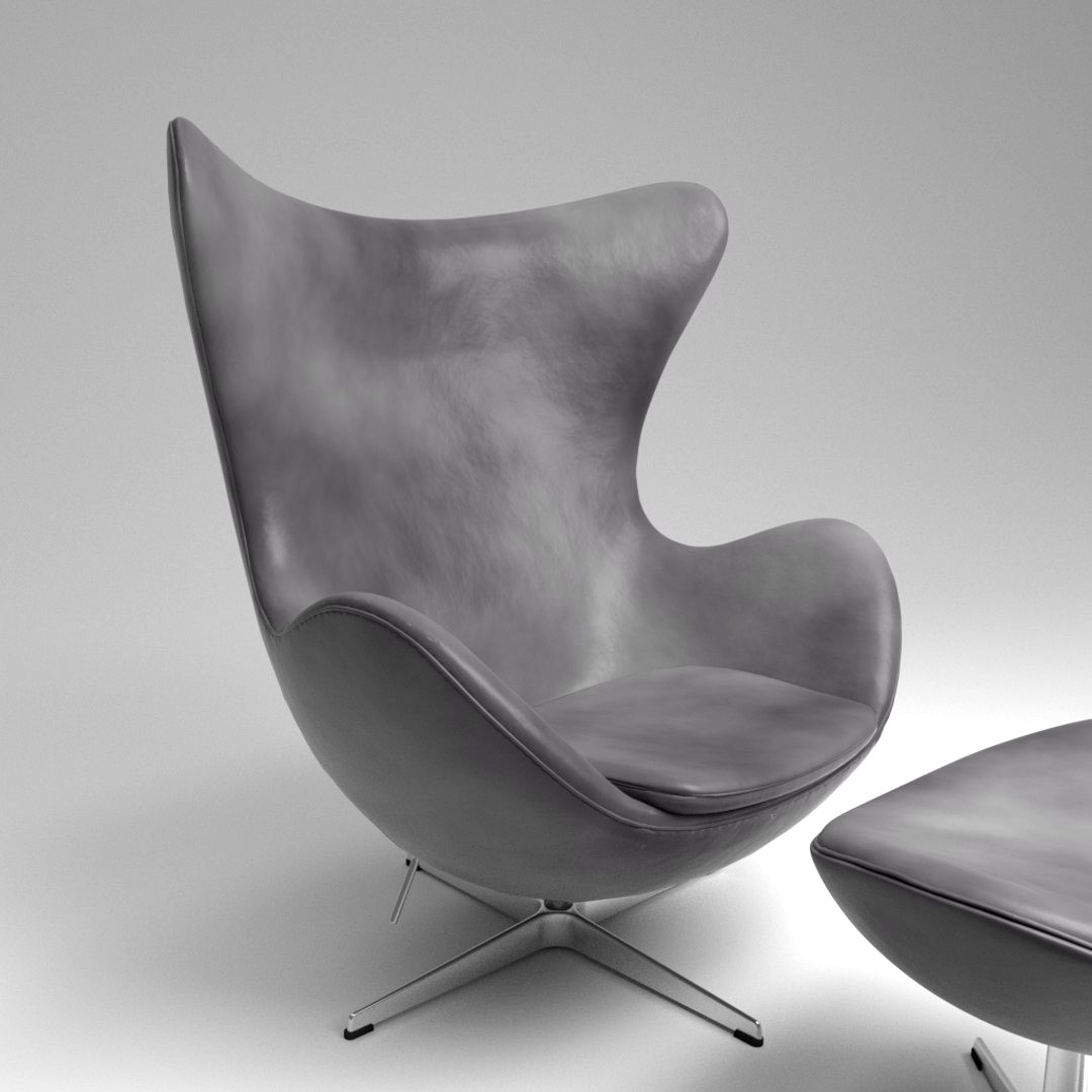 Fritz Hansen EGG leather concrete