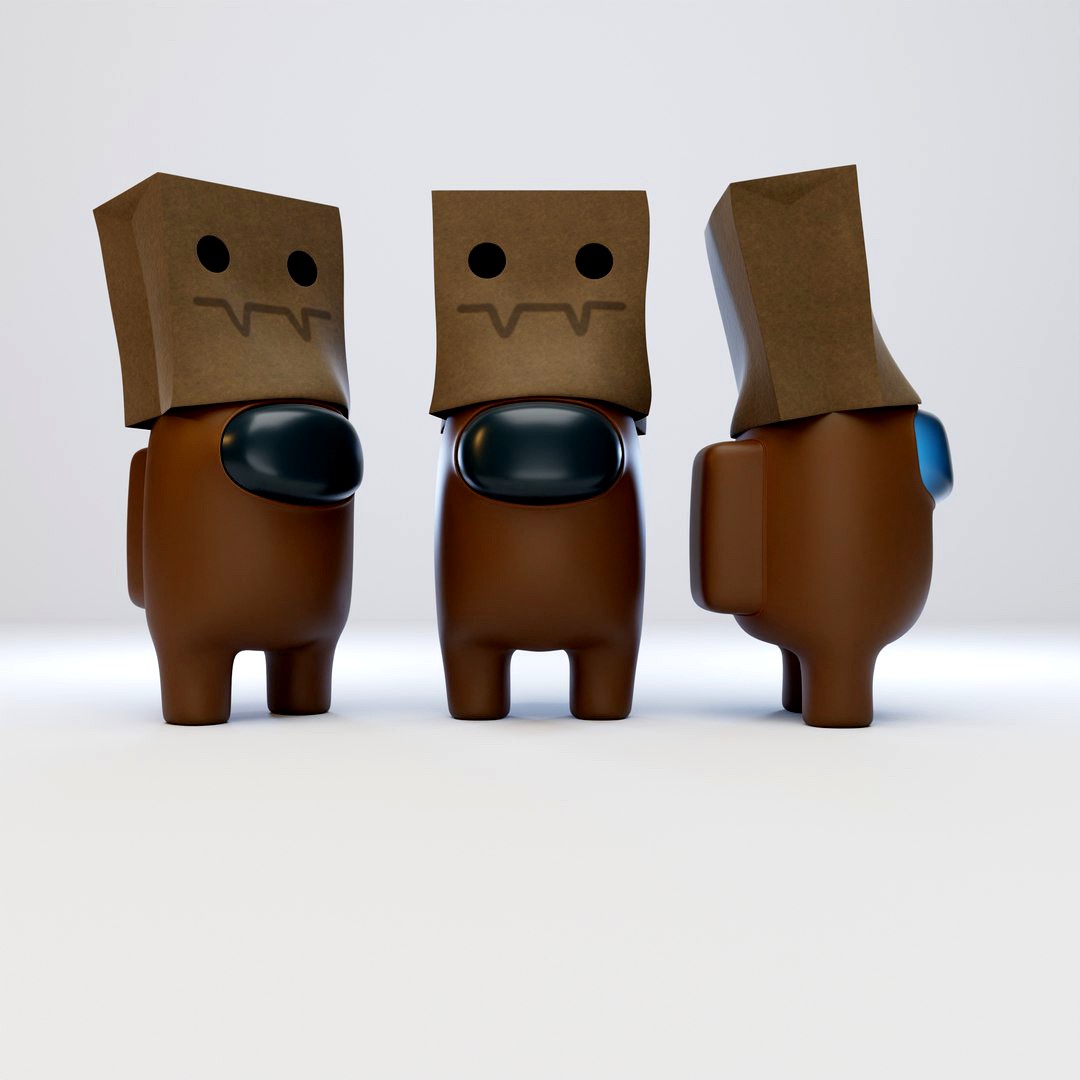 Among Us Spooky Paper Bag Character