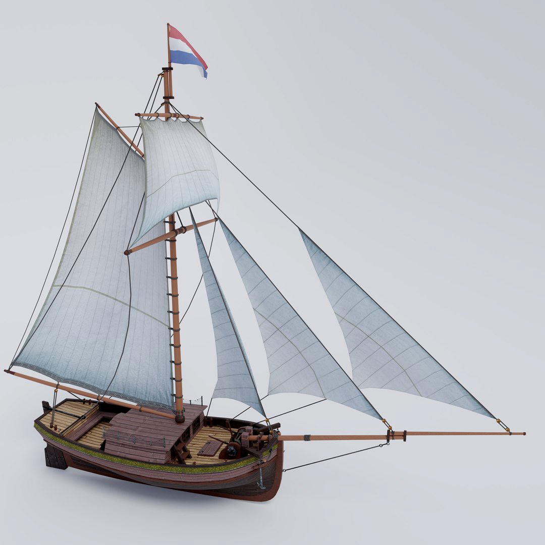 Sailing yacht of the 18th century