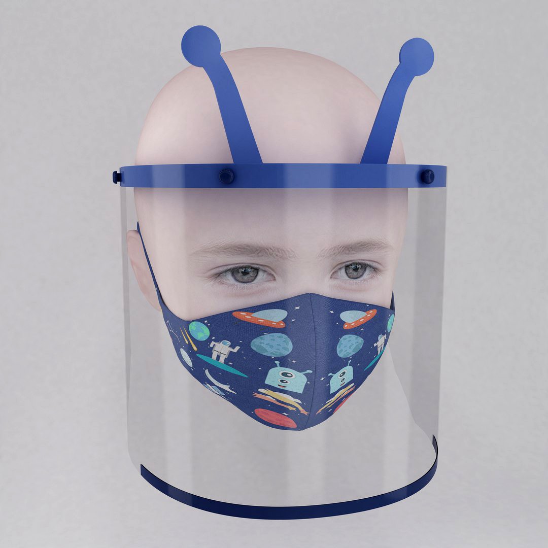 Medical face shield and mask for kids