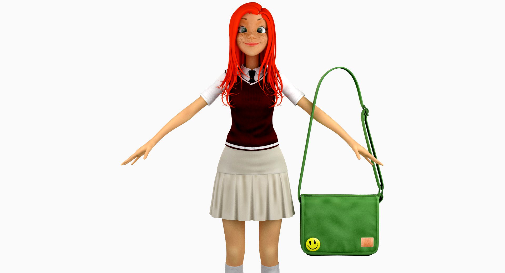 Teenage Girl Student 3c (Sweater Vest)