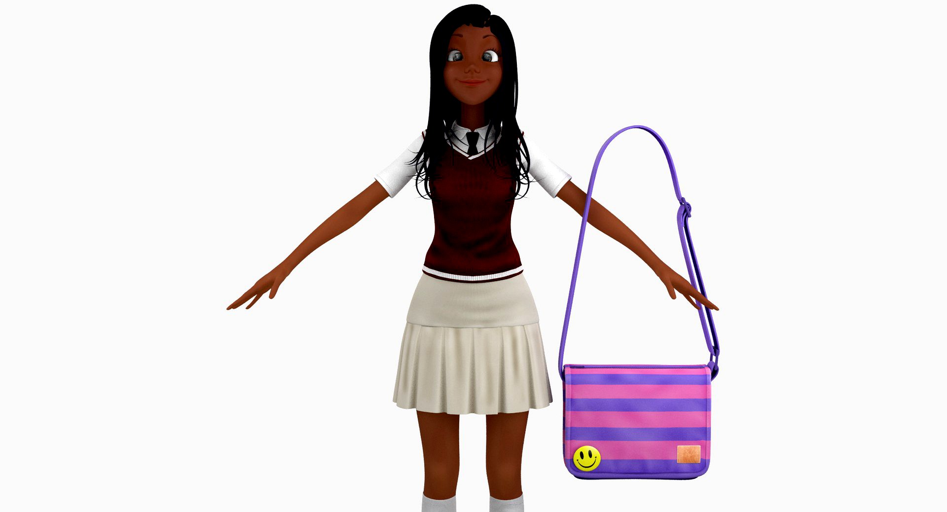 Teenage Girl Student 2c (Sweater Vest)