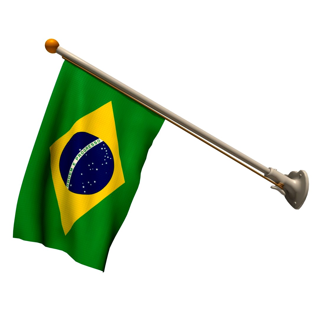 Brazil flag on 70 degree pole