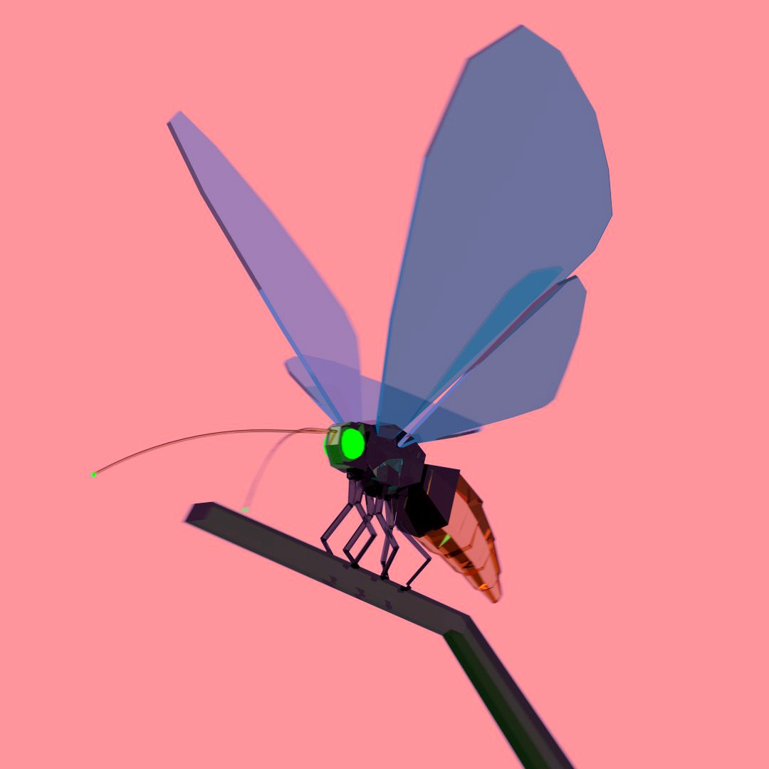 Boxy Butterfly Maya Rig 3d model