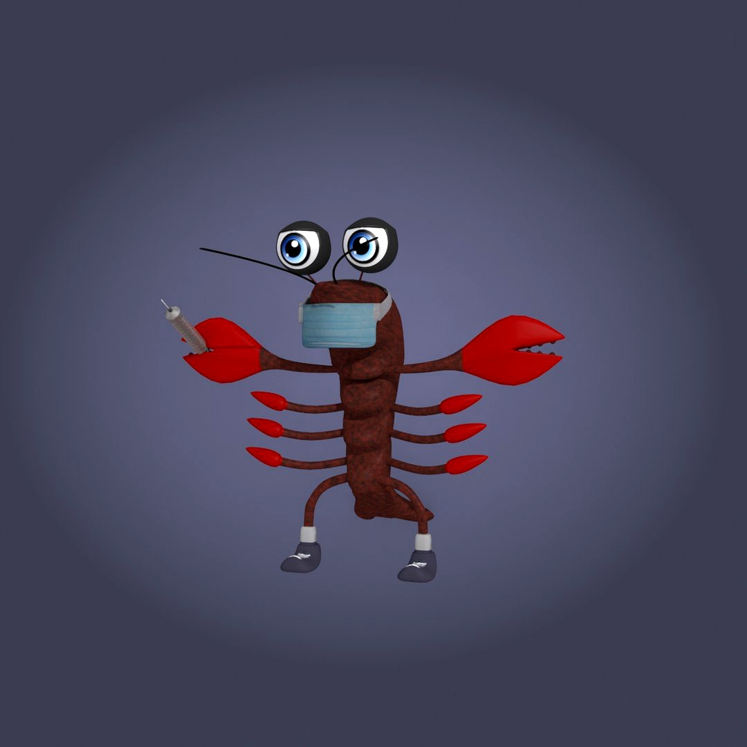 cartoon crayfish doctor