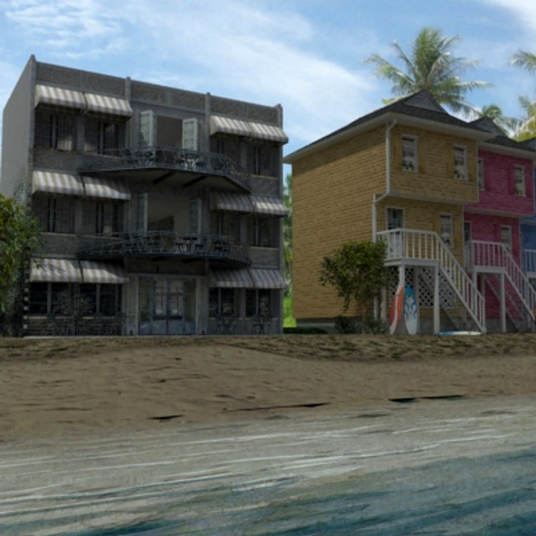 Beach Hotels Vray