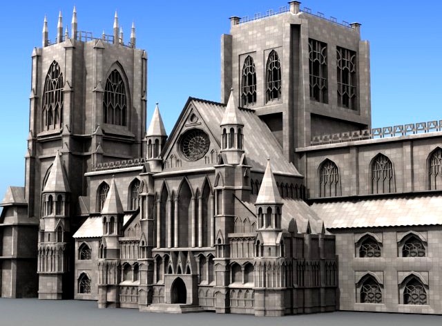 Gothic Cathedral 3D Model