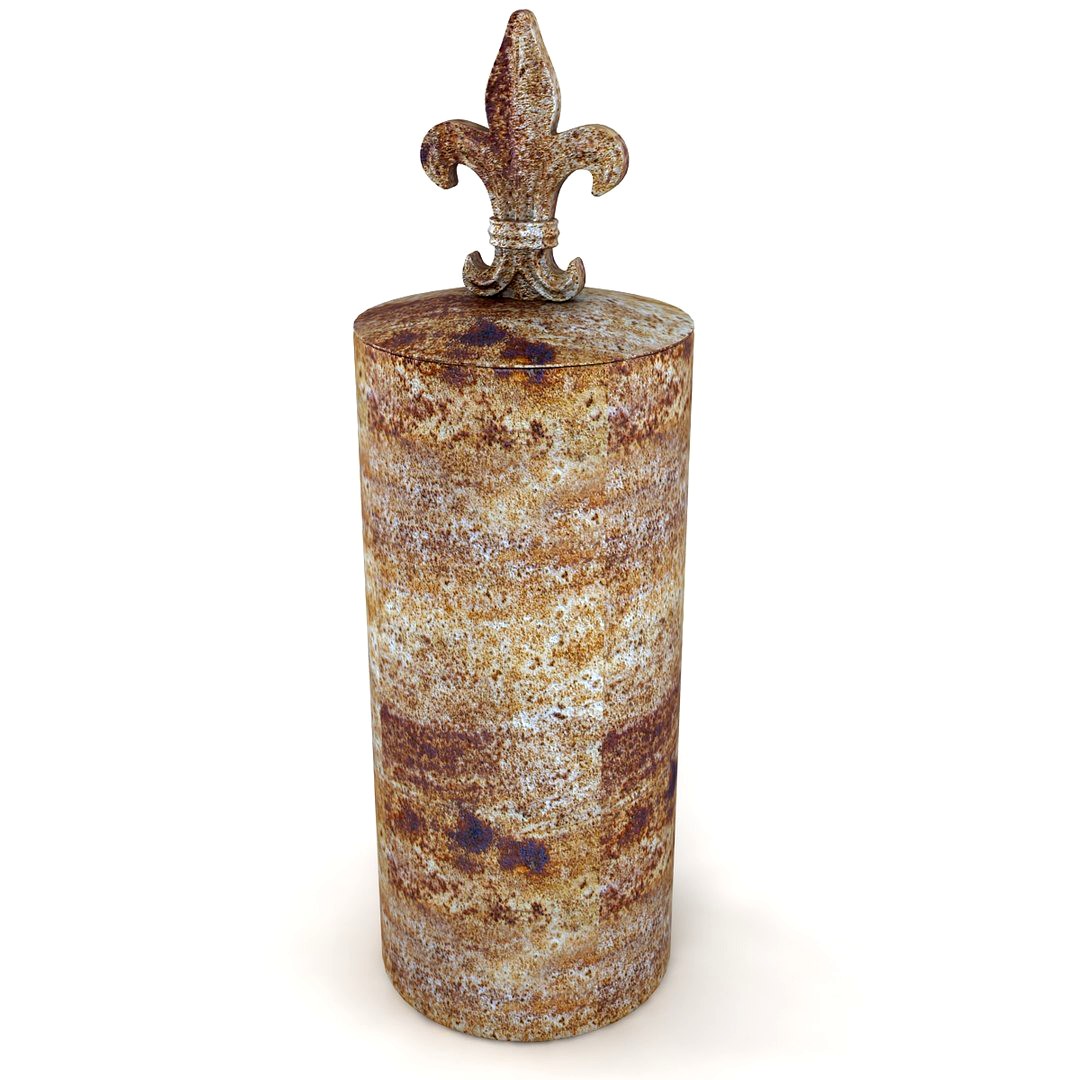 Fleur de Lis Lidded Jar