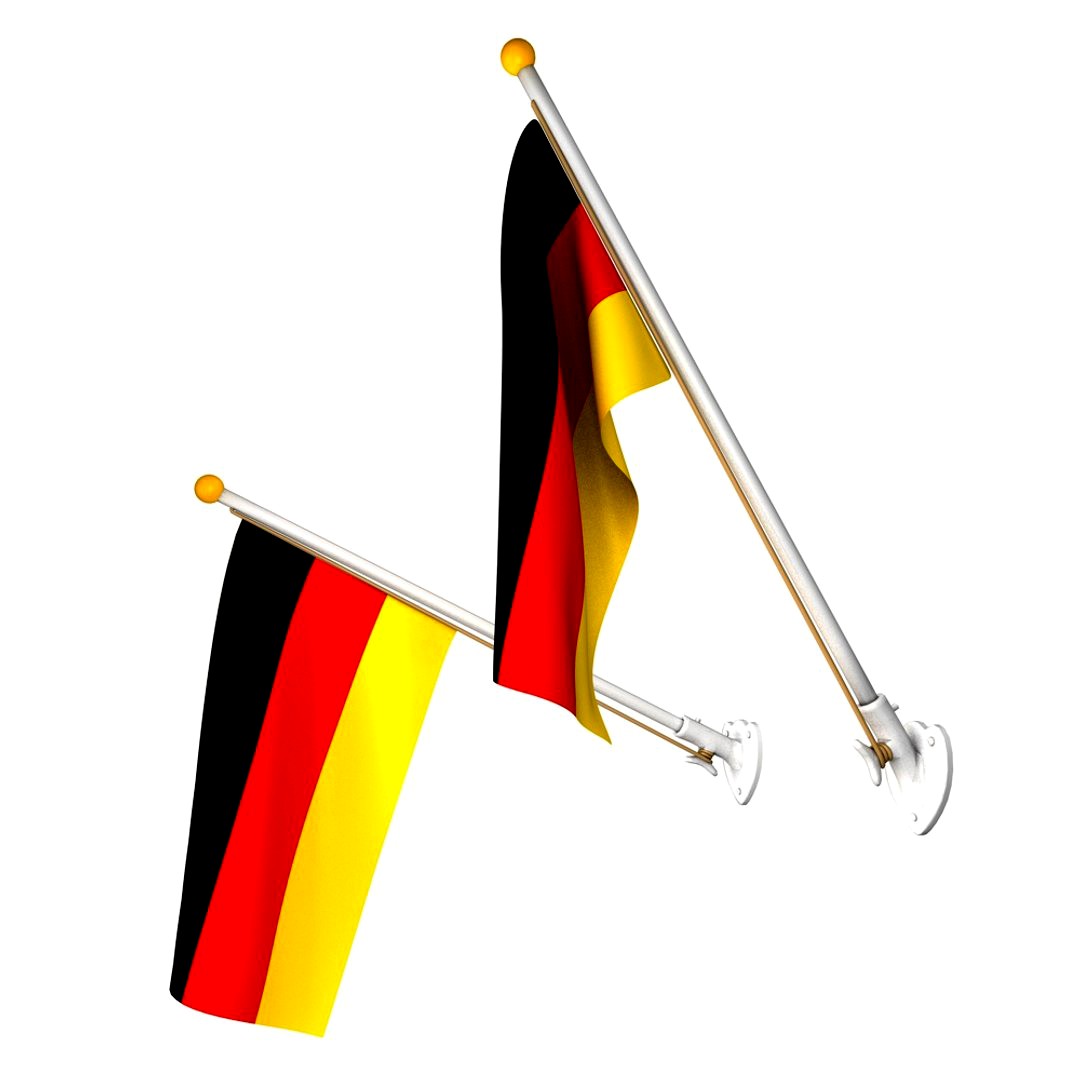 German flag pole set