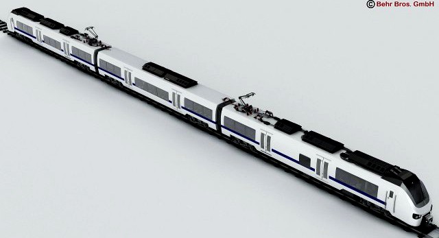 Generic Commuter Train 3D Model