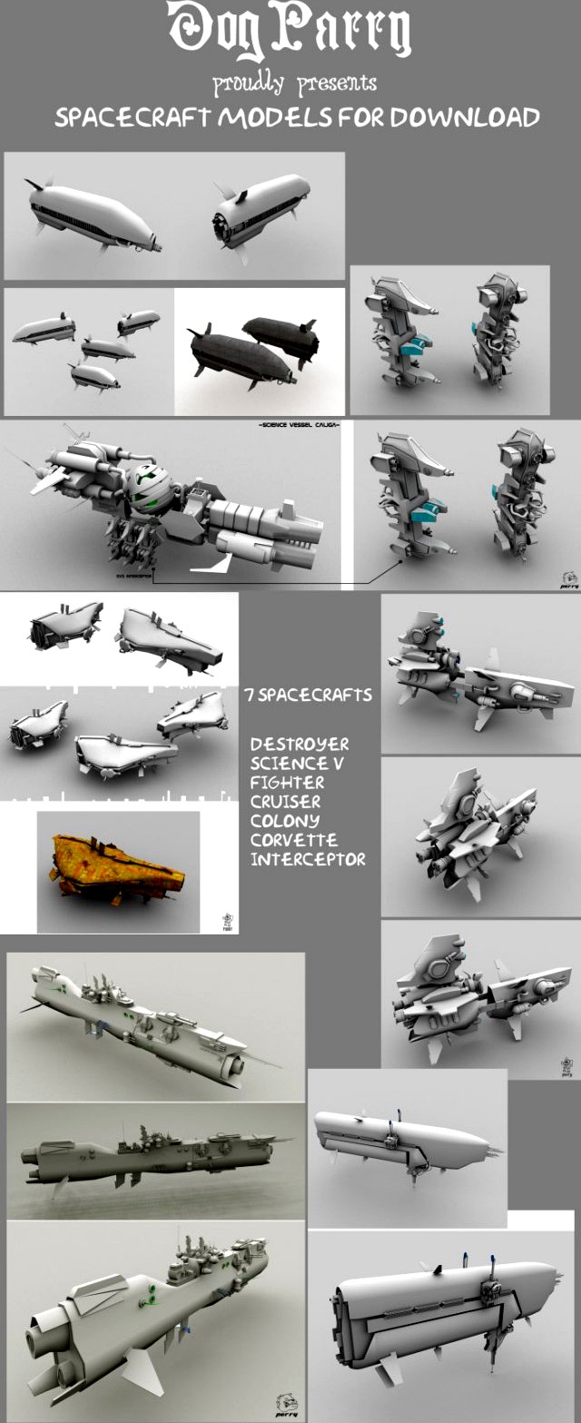 Pack spacecraft 3D Model