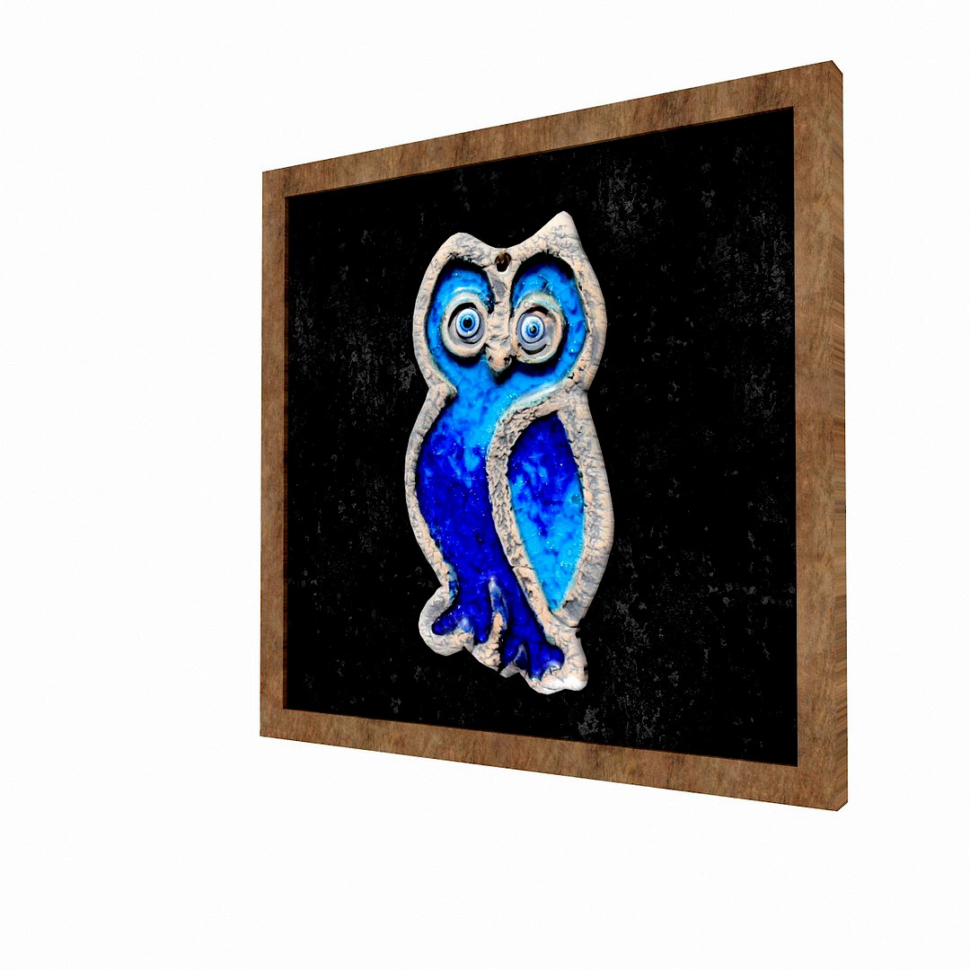 owl relief painting