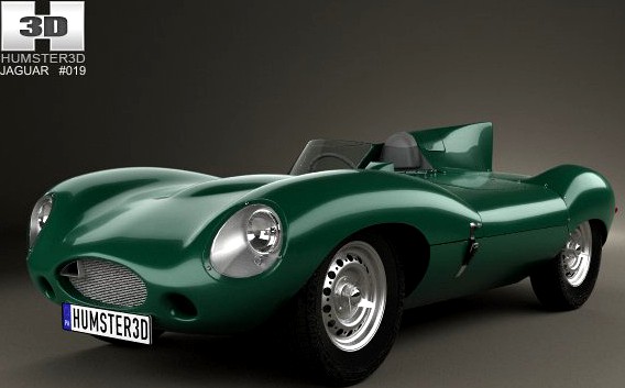 Jaguar DType 1955 3D Model