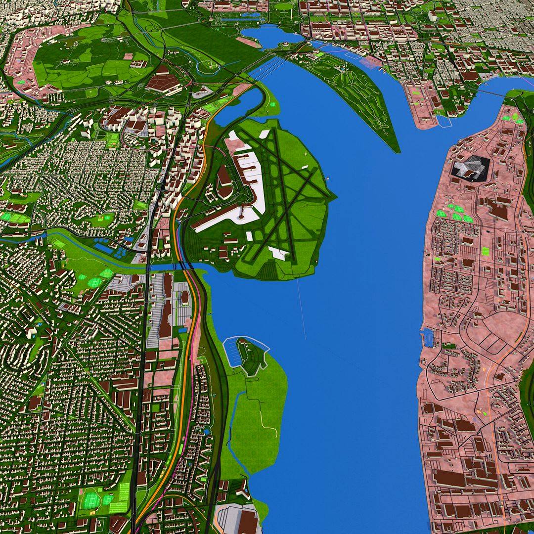 Alexandria City USA 2020 Nov GIS 3d model