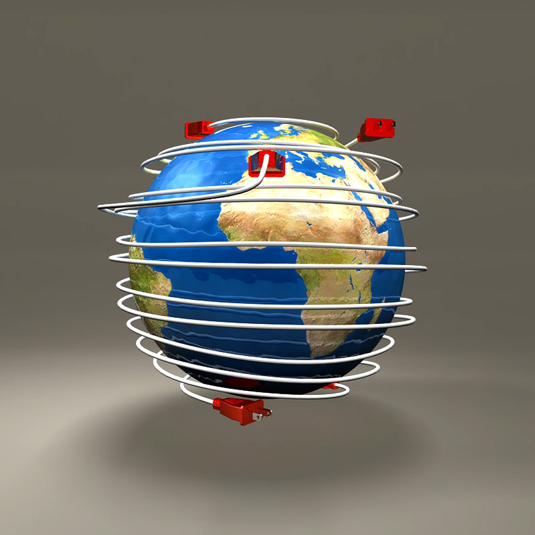 Electrical Plug Around Globe