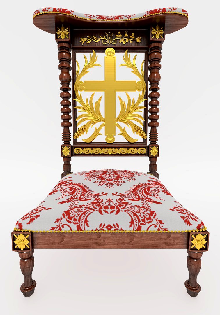 Classical antique furniture rococo chair for a prayer