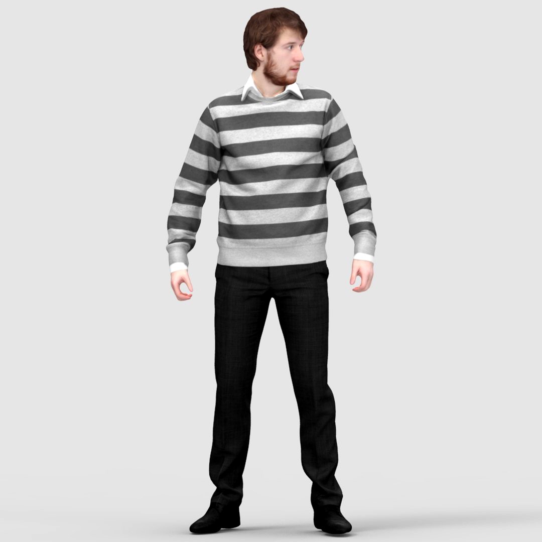 James Casual Standing 2 - 3D Human Model