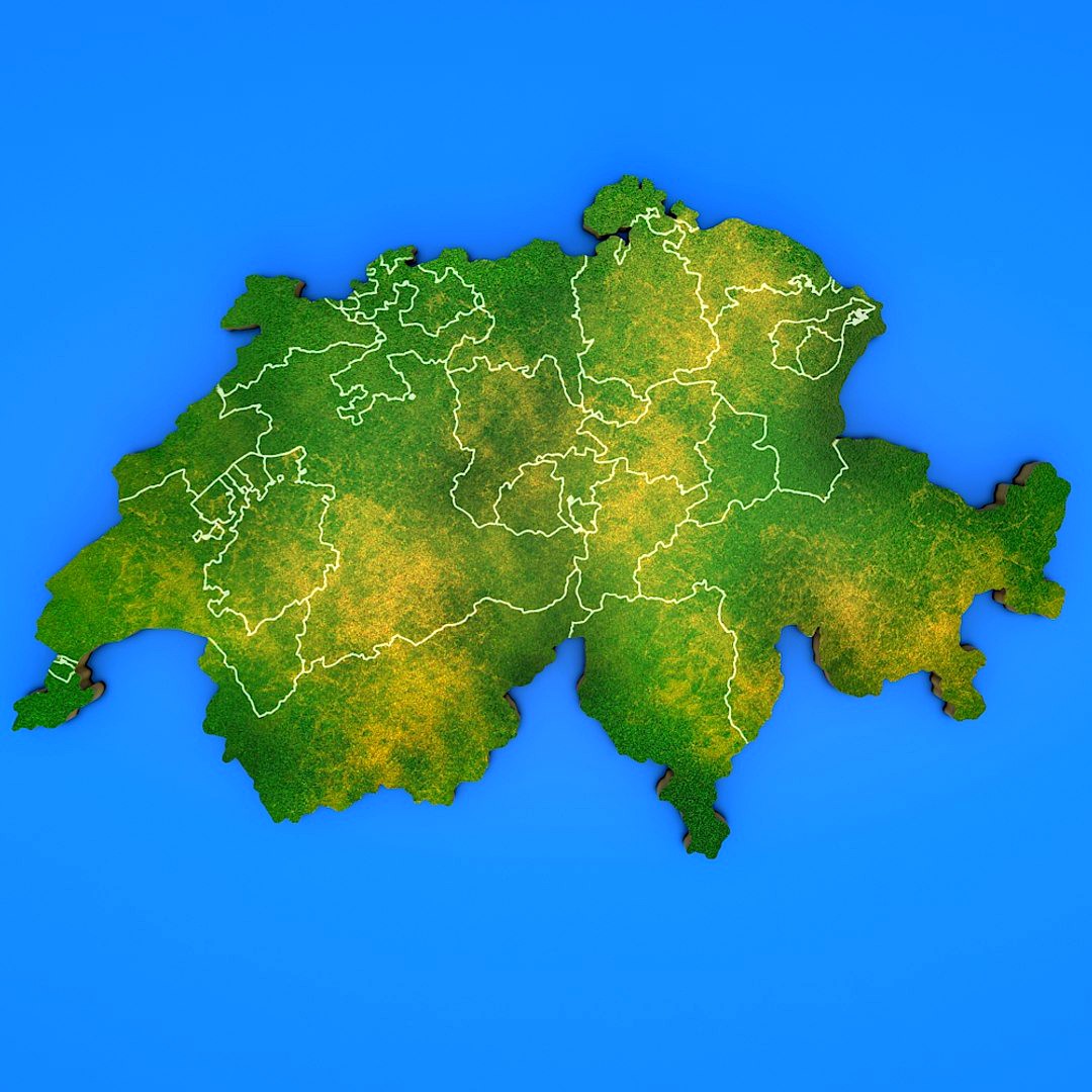 Switzerland detailed country map