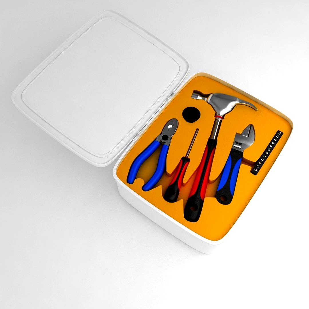 Tool box with tools