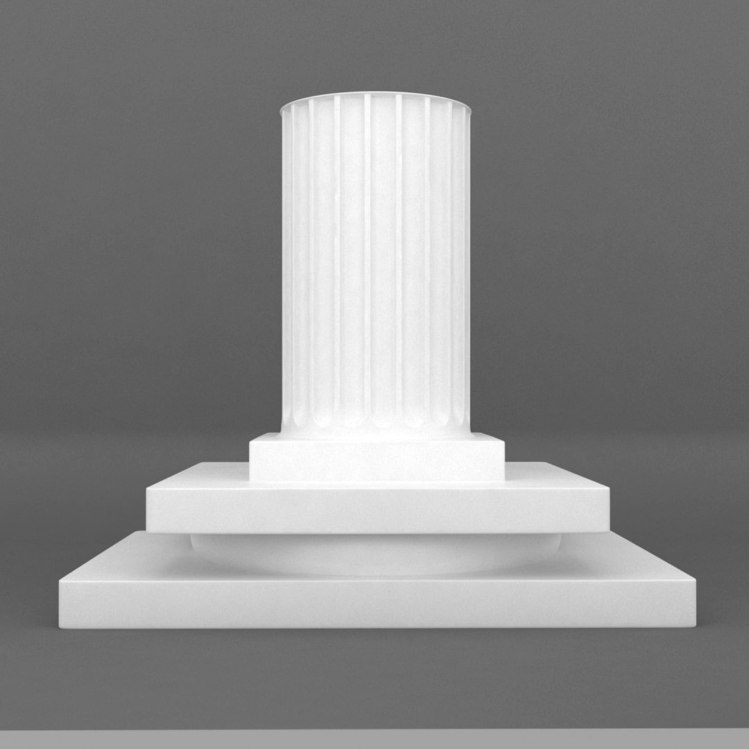 Rectangular base printable pedestal model