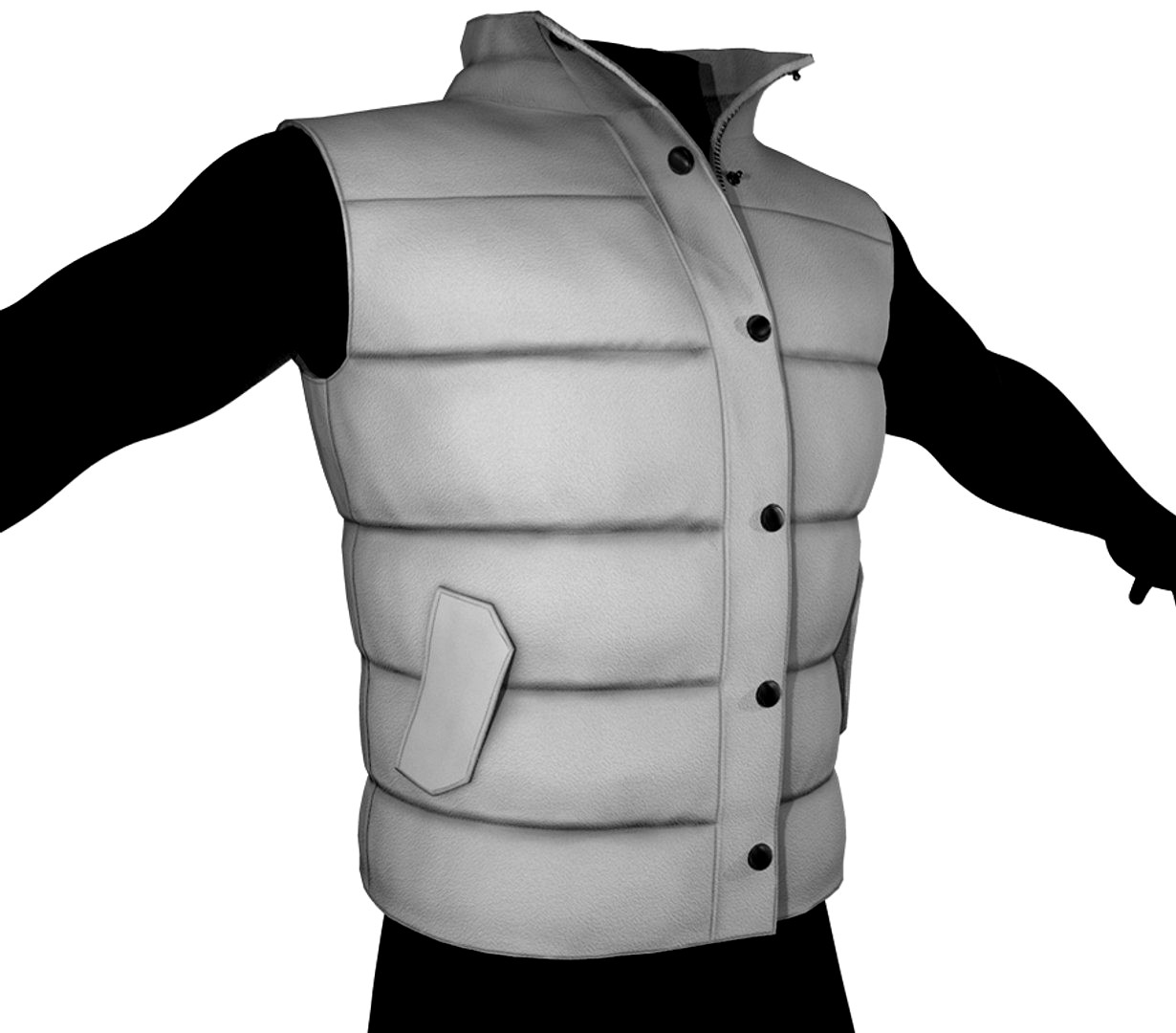 White Puffer Vest