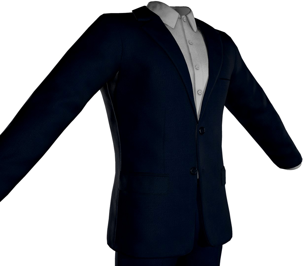 Blue Suit With White Shirt