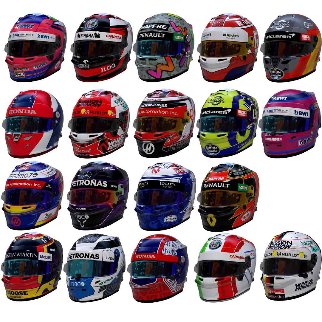 Helmets 2020 Formula 1