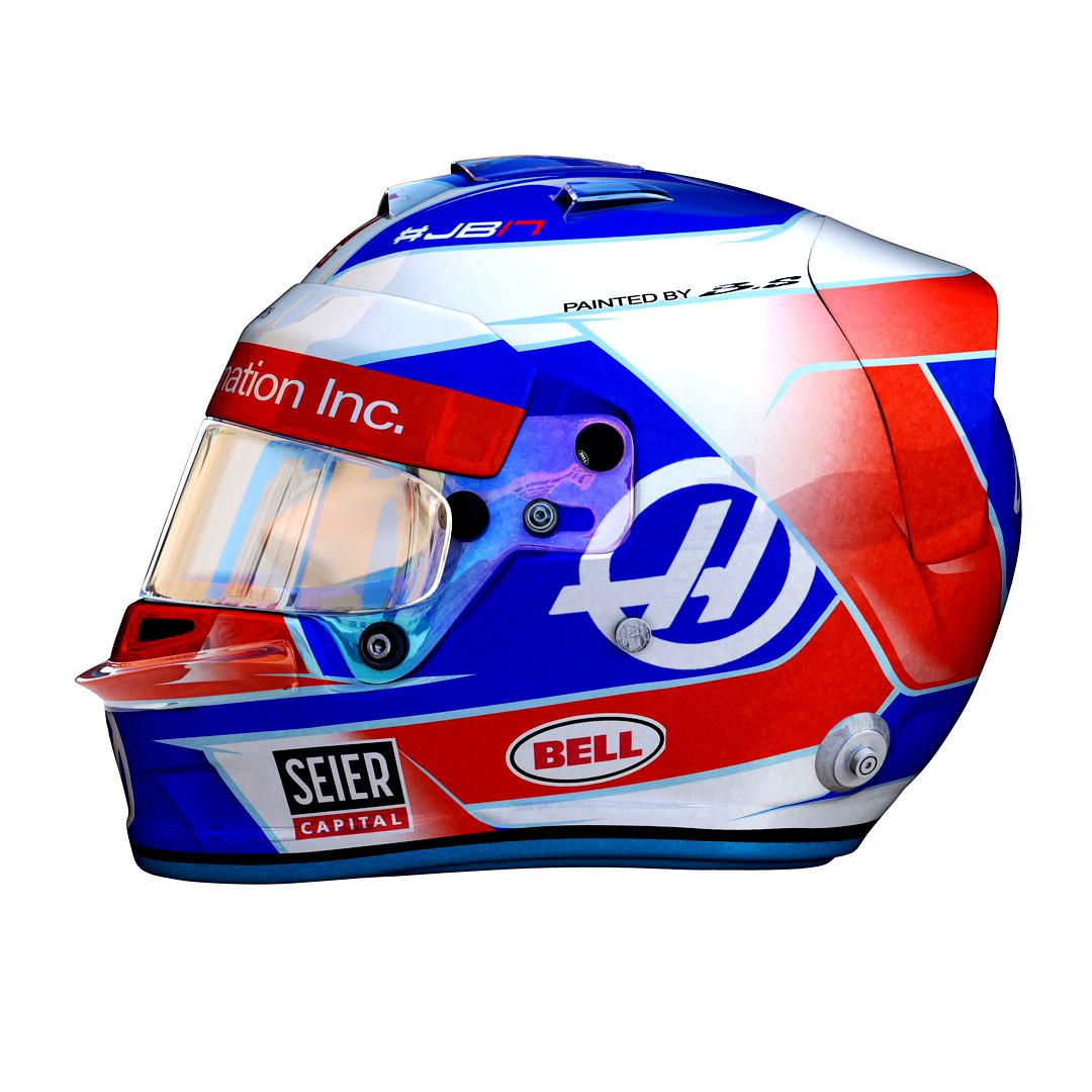 Grosjean helmet 2018