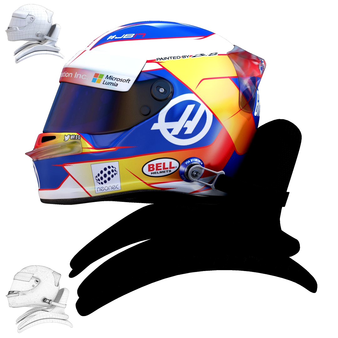 Grosjean helmet 2017