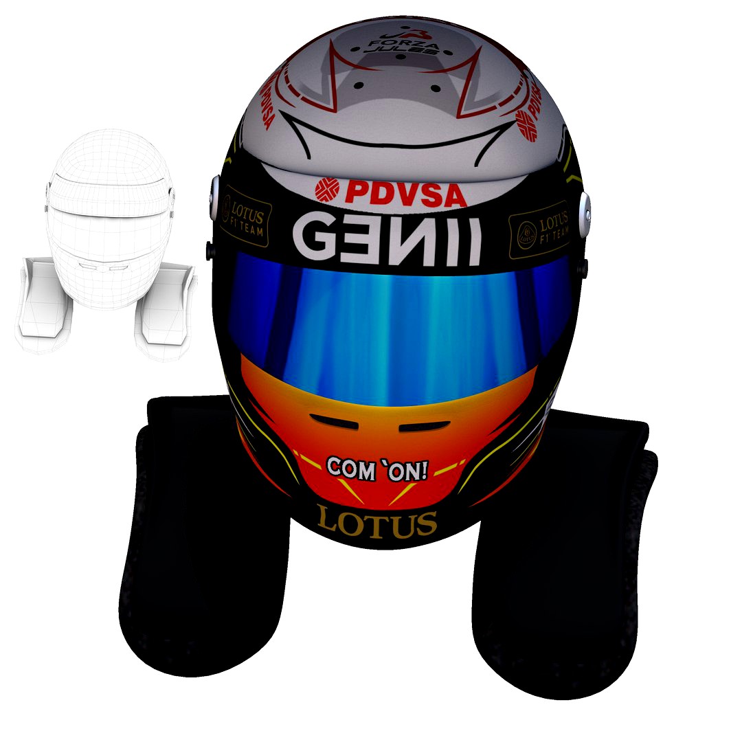 Romain Grosjean Helmet 2015