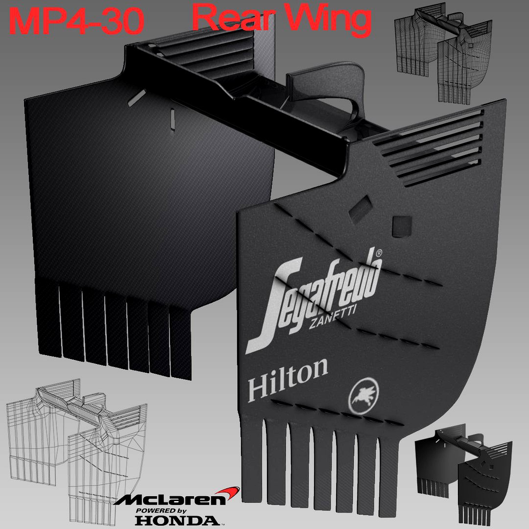 MP4 30 rear wing