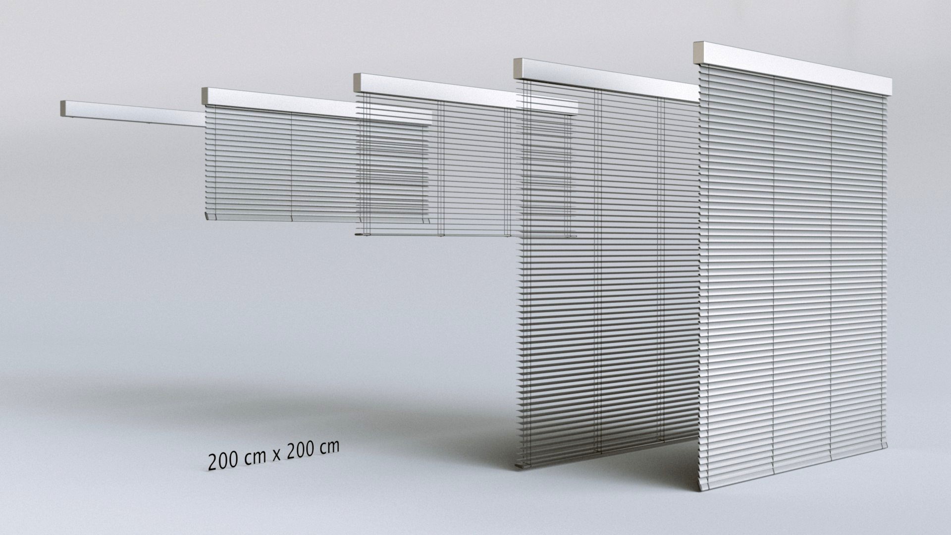 Venetian Blind no Rail 200cm x 200cm