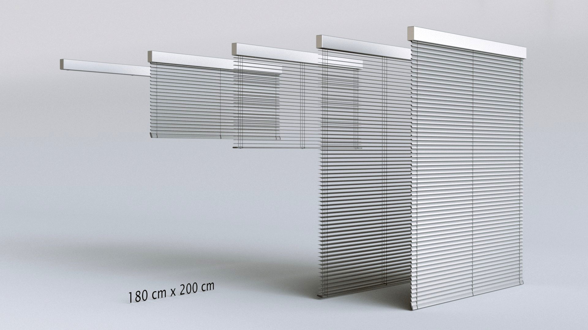 Venetian Blind no Rail 180cm x 200cm