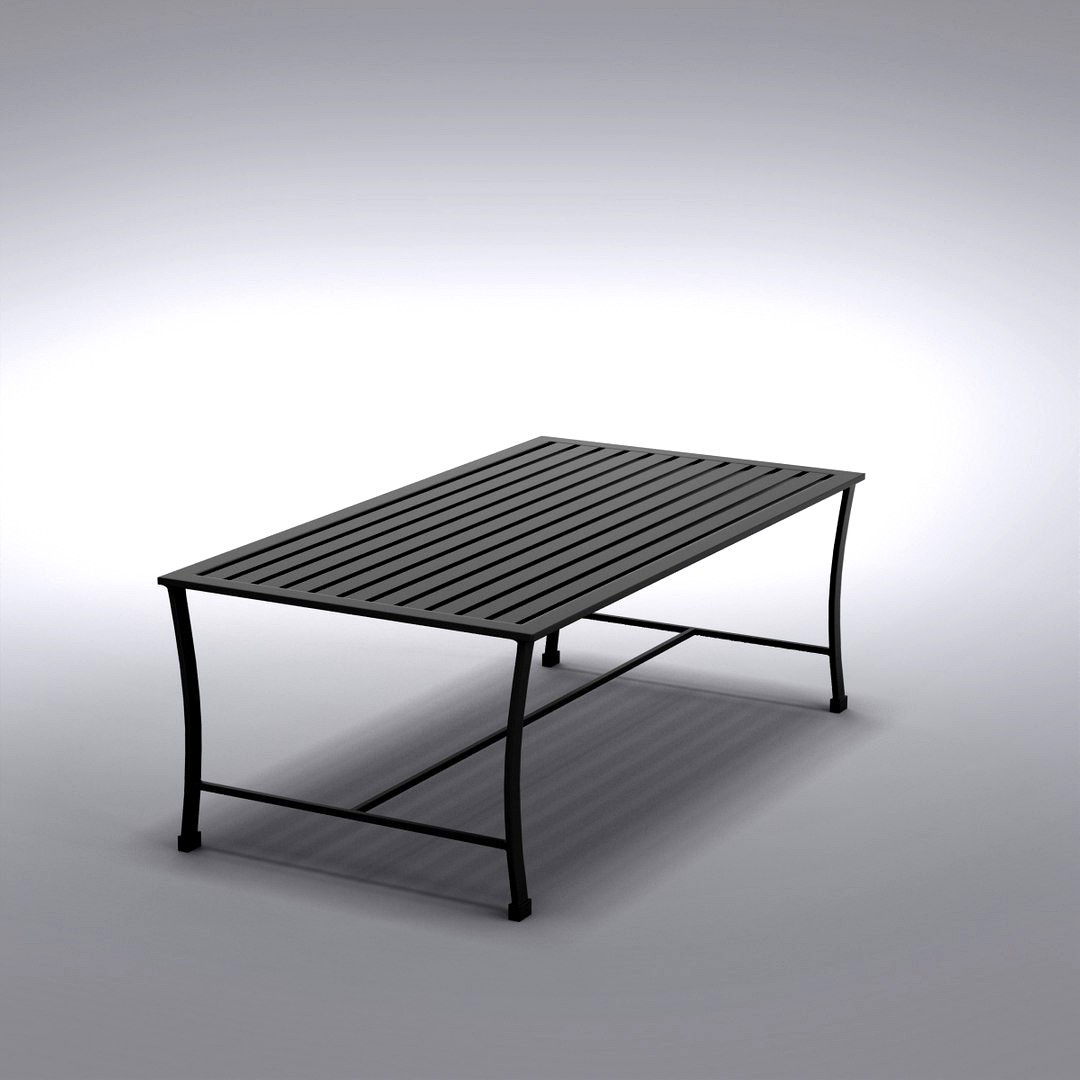 Carmel Rectangular Dining Table Painted Metal