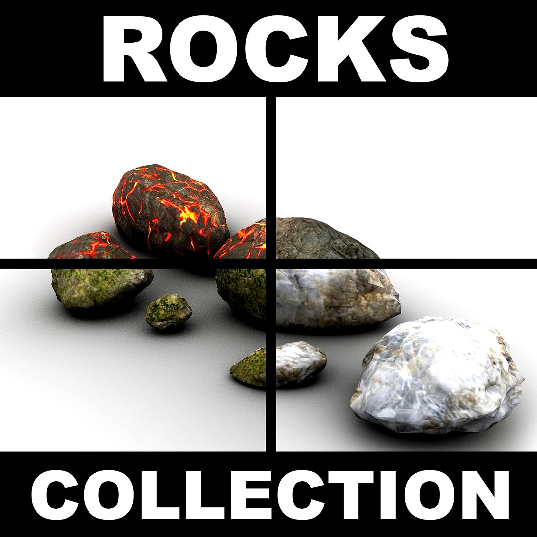 Detailed rocks collection