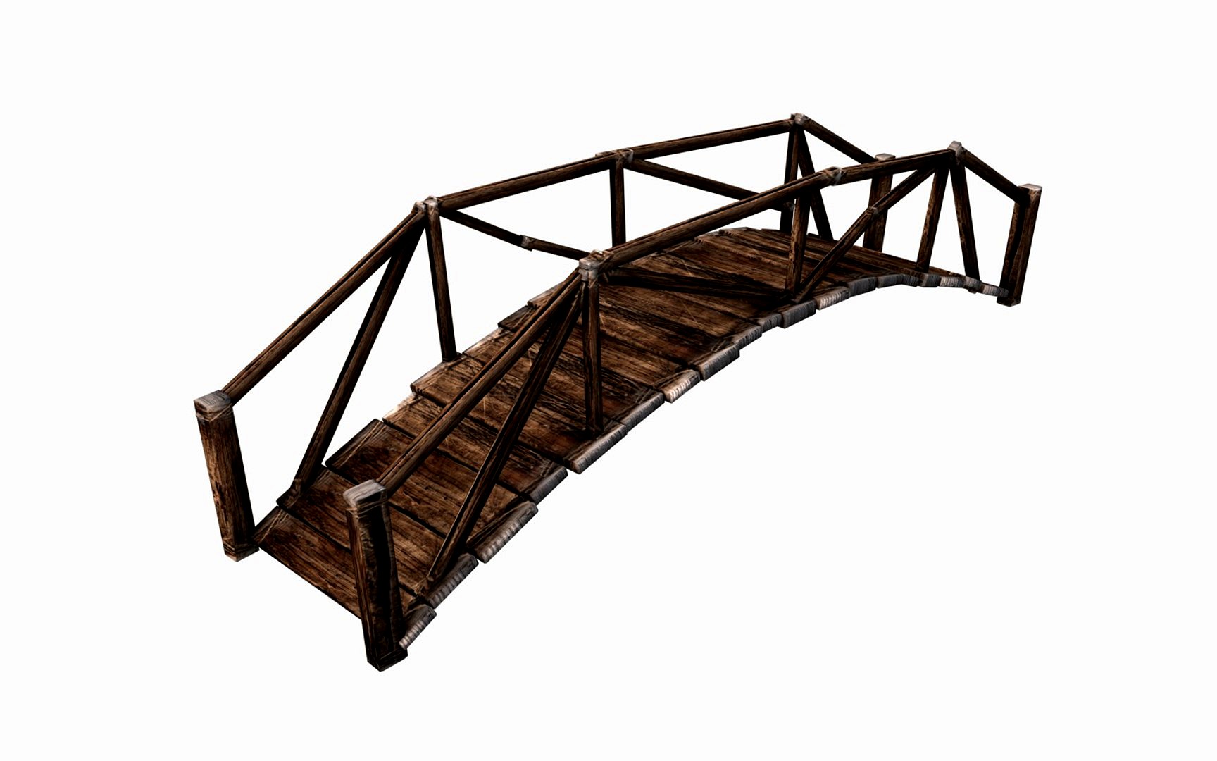 Curve plank bridge