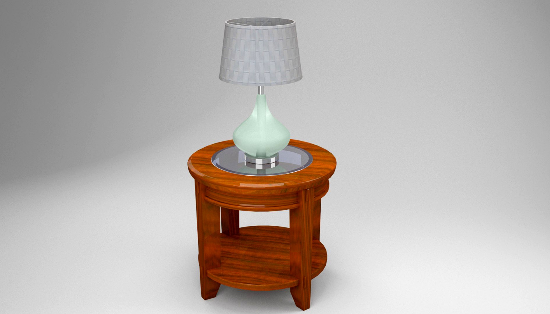 End table with lamp