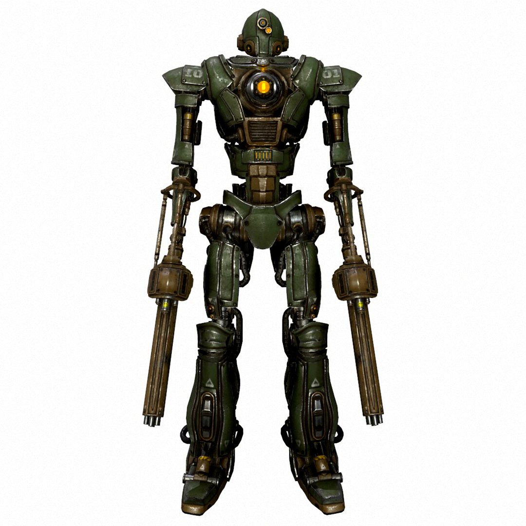 Sci-Fi Mech Robot Automaton Soldier 01 - PROJECT VERSION with ZBRUSH and SUBSTANCE PAINTER FILES