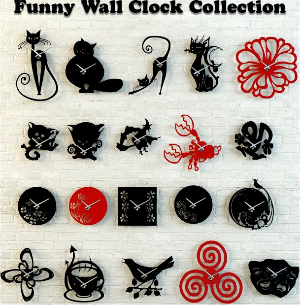 Funny Wall Clock Collection 3D Model