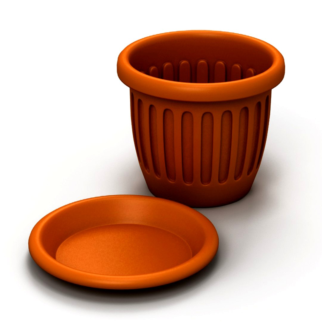 Plastic flowerpot