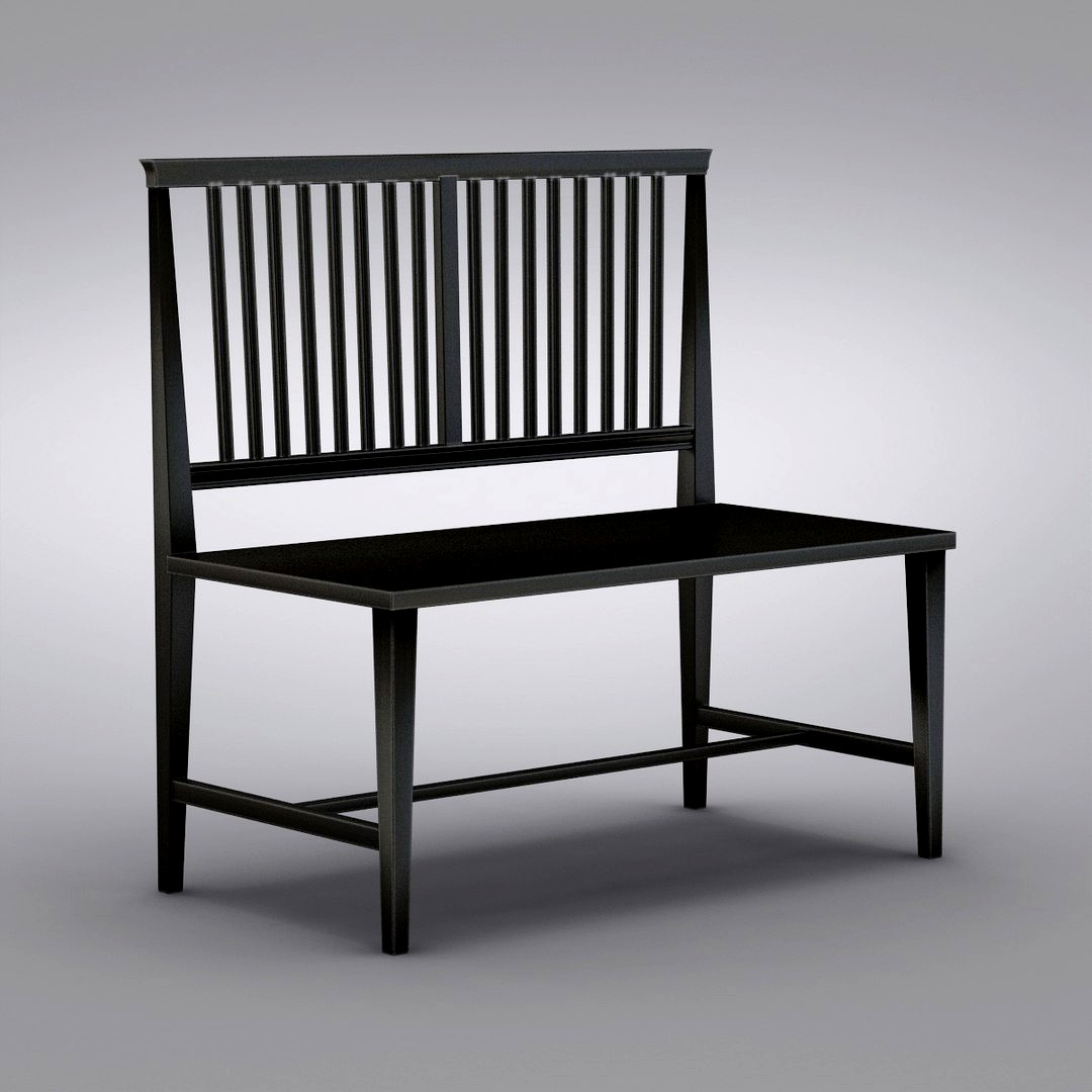 Crate and Barrel - Village Black Armless Bench