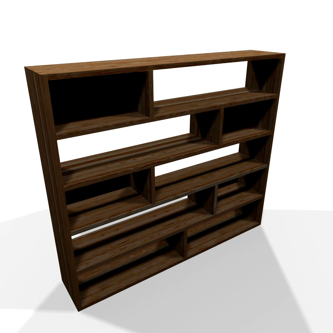 Wide wooden shelf