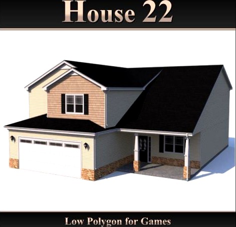 Low Polygon House 22 3D Model
