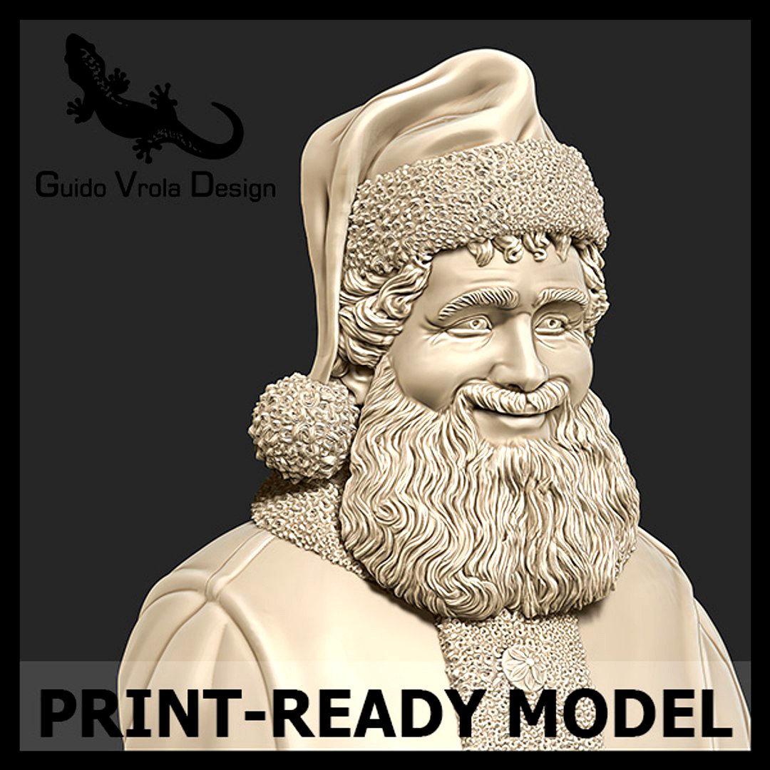 Printable Santa Claus Bust