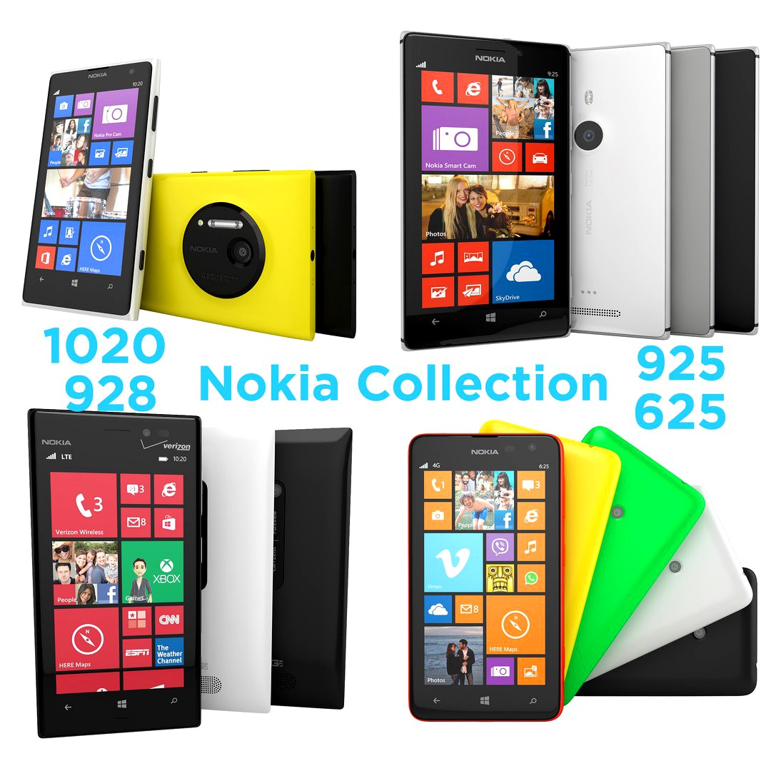 Nokia Lumia Flagship Collection of 1020 925 928 625 Smartphones
